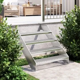 Peldaño de rejilla acero galvanizado 80x24x7 cm de , Alfombrillas para escalones - Ref: Foro24-155679, Precio: 41,85 €, Descu...