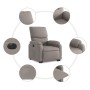 Sillón eléctrico reclinable elevable de tela gris taupe en Sillones | Comprar online en Foru.es
