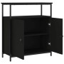 Aparador de madera de ingeniería negro 70x30x80 cm de , Aparadores - Ref: Foro24-835529, Precio: 61,36 €, Descuento: %