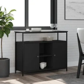 Schwarzer Schrank aus Holzwerkstoff 100x35x80 cm von , Sideboards - Ref: Foro24-835499, Preis: 89,73 €, Rabatt: %