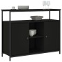Aparador de madera de ingeniería negro 100x35x80 cm de , Aparadores - Ref: Foro24-835499, Precio: 91,04 €, Descuento: %