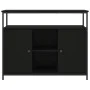 Aparador de madera de ingeniería negro 100x35x80 cm by , Sideboards - Ref: Foro24-835499, Price: 89,73 €, Discount: %