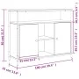 Aparador de madera de ingeniería negro 100x35x80 cm by , Sideboards - Ref: Foro24-835499, Price: 89,73 €, Discount: %