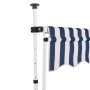 Toldo manual retráctil azul y blanco a rayas 250 cm de vidaXL, Toldos - Ref: Foro24-43221, Precio: 88,20 €, Descuento: %