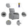 Sillón de masaje eléctrico reclinable elevable tela gris claro en Sillones | Comprar online en Foru.es