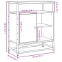 Aparador de madera de ingeniería negro 69x35x80 cm de , Aparadores - Ref: Foro24-835544, Precio: 61,84 €, Descuento: %