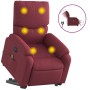 Sillón de masaje eléctrico reclinable elevable tela rojo tinto en Sillones | Comprar online en Foru.es
