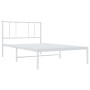 Estructura de cama de metal con cabecero blanco 80x200 cm de , Camas y somieres - Ref: Foro24-352520, Precio: 59,46 €, Descue...