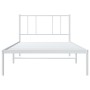 Estructura de cama de metal con cabecero blanco 80x200 cm de , Camas y somieres - Ref: Foro24-352520, Precio: 59,46 €, Descue...