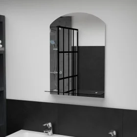 Espejo de pared con estante de vidrio templado 50x70 cm de , Espejos - Ref: Foro24-249432, Precio: 40,98 €, Descuento: %