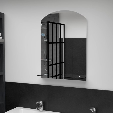 Espejo de pared con estante de vidrio templado 50x70 cm de , Espejos - Ref: Foro24-249432, Precio: 41,87 €, Descuento: %