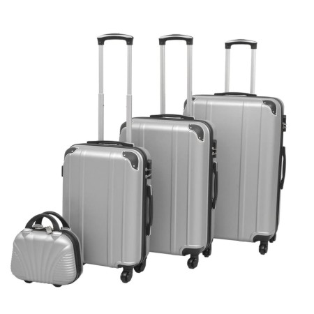 Juego de maletas rígidas cuatro unidades plata de vidaXL, Maletas - Ref: Foro24-91196, Precio: 143,66 €, Descuento: %