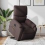 Sillón masaje eléctrico reclinable elevable tela marrón oscuro en Sillones | Comprar online en Foru.es