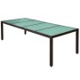 Set comedor de jardín 11 pzas y cojines ratán sintético marrón de vidaXL, Conjuntos de jardín - Ref: Foro24-42569, Precio: 94...