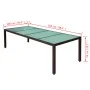 Set comedor de jardín 11 pzas y cojines ratán sintético marrón de vidaXL, Conjuntos de jardín - Ref: Foro24-42569, Precio: 85...