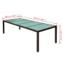Set comedor de jardín 11 pzas y cojines ratán sintético marrón de vidaXL, Conjuntos de jardín - Ref: Foro24-42569, Precio: 94...