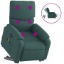 Sillón masaje eléctrico reclinable elevable tela verde oscuro en Sillones | Comprar online en Foru.es