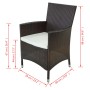 Set comedor de jardín 11 pzas y cojines ratán sintético marrón de vidaXL, Conjuntos de jardín - Ref: Foro24-42569, Precio: 94...