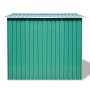 Caseta de jardín de metal 257x205x178 cm verde de vidaXL, Cobertizos - Ref: Foro24-42910, Precio: 315,99 €, Descuento: %