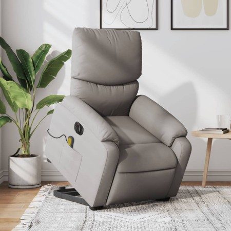 Sillón de masaje eléctrico reclinable elevable tela taupé en Sillones | Comprar online en Foru.es