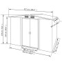 Caseta de jardín de metal 257x205x178 cm verde de vidaXL, Cobertizos - Ref: Foro24-42910, Precio: 315,99 €, Descuento: %
