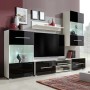 Juego de muebles de salón 5 piezas con iluminación LED negro de vidaXL, Muebles TV - Ref: Foro24-243864, Precio: 393,37 €, De...