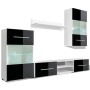 Juego de muebles de salón 5 piezas con iluminación LED negro de vidaXL, Muebles TV - Ref: Foro24-243864, Precio: 393,37 €, De...