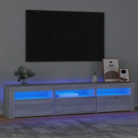 Mueble de TV con luces LED gris Sonoma 180x35x40 cm de , Muebles TV - Ref: Foro24-3152760, Precio: 132,23 €, Descuento: %