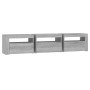 Mueble de TV con luces LED gris Sonoma 180x35x40 cm de , Muebles TV - Ref: Foro24-3152760, Precio: 131,29 €, Descuento: %