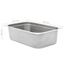 Bandejas Gastronorm 2 unidades GN 1/1 150 mm acero inoxidable de , Cubetas para mesas de vapor - Ref: Foro24-50882, Precio: 6...