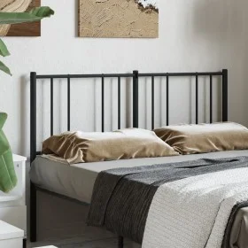Black metal headboard 135 cm by , Headboards and footboards - Ref: Foro24-352512, Price: 29,75 €, Discount: %