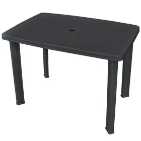 Mesa de jardín plástico gris antracita 101x68x72 cm de vidaXL, Mesas de jardín - Ref: Foro24-43594, Precio: 90,86 €, Descuent...