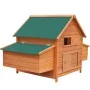 Gallinero de madera 157x97x110 cm de vidaXL, Jaulas y habitáculos para animales pequeños - Ref: Foro24-170410, Precio: 304,39...