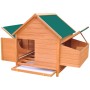 Gallinero de madera 157x97x110 cm de vidaXL, Jaulas y habitáculos para animales pequeños - Ref: Foro24-170410, Precio: 310,58...