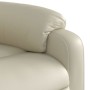 Sillón reclinable eléctrico de cuero sintético crema en Sillones | Comprar online en Foru.es