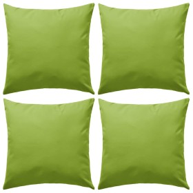 Cojines para exteriores 45x45 cm verde manzana 4 unidades de vidaXL, Cojines - Ref: Foro24-132291, Precio: 77,84 €, Descuento: %