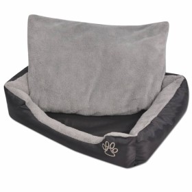 Cama para perro con cojín acolchado XL negra de vidaXL, Camas para perros - Ref: Foro24-170422, Precio: 44,42 €, Descuento: %