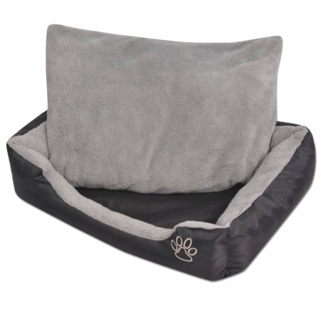 Cama para perro con cojín acolchado XL negra de vidaXL, Camas para perros - Ref: Foro24-170422, Precio: 44,42 €, Descuento: %