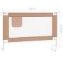 Safety rail for child's bed gray taupe fabric 120x25 cm by , Safety railings - Ref: Foro24-10218, Price: 43,63 €, Discount: %