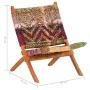 Silla chindi plegable de tela multicolor de , Sillones - Ref: Foro24-286608, Precio: 185,25 €, Descuento: %