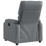 Sillón reclinable eléctrico de cuero sintético gris en Sillones | Comprar online en Foru.es