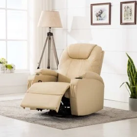 Cremefarbener Schaukel-Massagesessel aus Kunstleder von , Elektrische Massagesessel - Ref: Foro24-246637, Preis: 541,46 €, Ra...