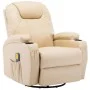 Sillón de masaje mecedora de cuero sintético crema de , Sillones de masaje eléctricos - Ref: Foro24-246637, Precio: 541,46 €,...