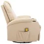 Sillón de masaje mecedora de cuero sintético crema de , Sillones de masaje eléctricos - Ref: Foro24-246637, Precio: 541,46 €,...