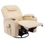 Sillón de masaje mecedora de cuero sintético crema de , Sillones de masaje eléctricos - Ref: Foro24-246637, Precio: 541,46 €,...