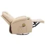 Sillón de masaje mecedora de cuero sintético crema de , Sillones de masaje eléctricos - Ref: Foro24-246637, Precio: 541,46 €,...