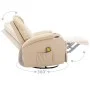 Sillón de masaje mecedora de cuero sintético crema de , Sillones de masaje eléctricos - Ref: Foro24-246637, Precio: 541,46 €,...