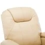 Sillón de masaje mecedora de cuero sintético crema de , Sillones de masaje eléctricos - Ref: Foro24-246637, Precio: 541,46 €,...