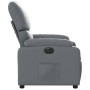 Sillón reclinable eléctrico de cuero sintético gris en Sillones | Comprar online en Foru.es