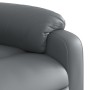 Sillón reclinable eléctrico de cuero sintético gris en Sillones | Comprar online en Foru.es
